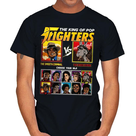 The King of Pop Fighters - Mens T-Shirts RIPT Apparel Small / Black