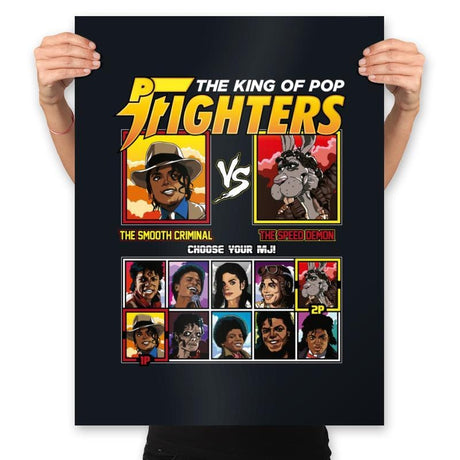 The King of Pop Fighters - Prints Posters RIPT Apparel 18x24 / Black