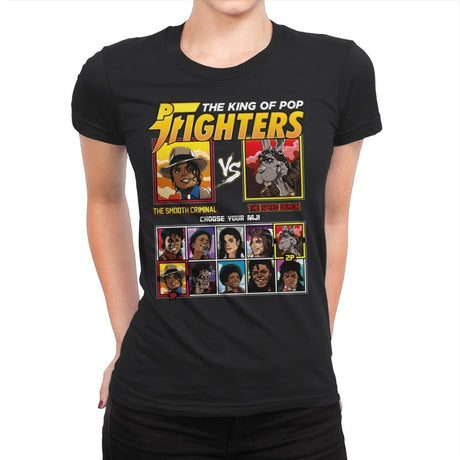 The King of Pop Fighters - Womens Premium T-Shirts RIPT Apparel Small / Black