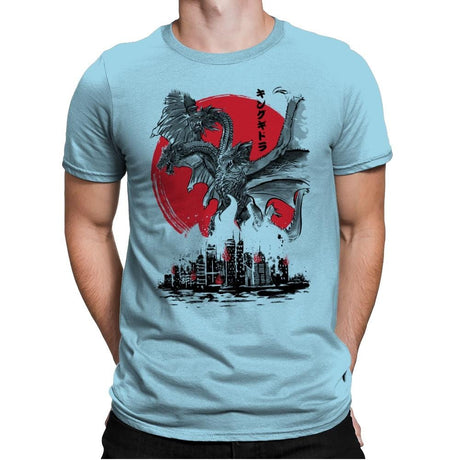 The King of Terror Attack - Mens Premium T-Shirts RIPT Apparel Small / Light Blue