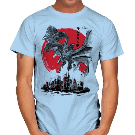The King of Terror Attack - Mens T-Shirts RIPT Apparel Small / Light Blue