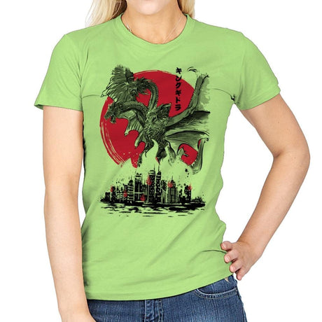 The King of Terror Attack - Womens T-Shirts RIPT Apparel Small / Mint Green