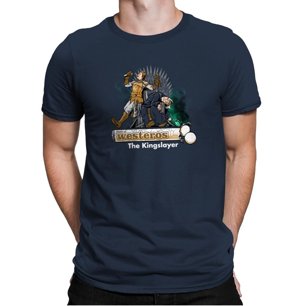 The Kingslayer Exclusive - Mens Premium T-Shirts RIPT Apparel Small / Midnight Navy