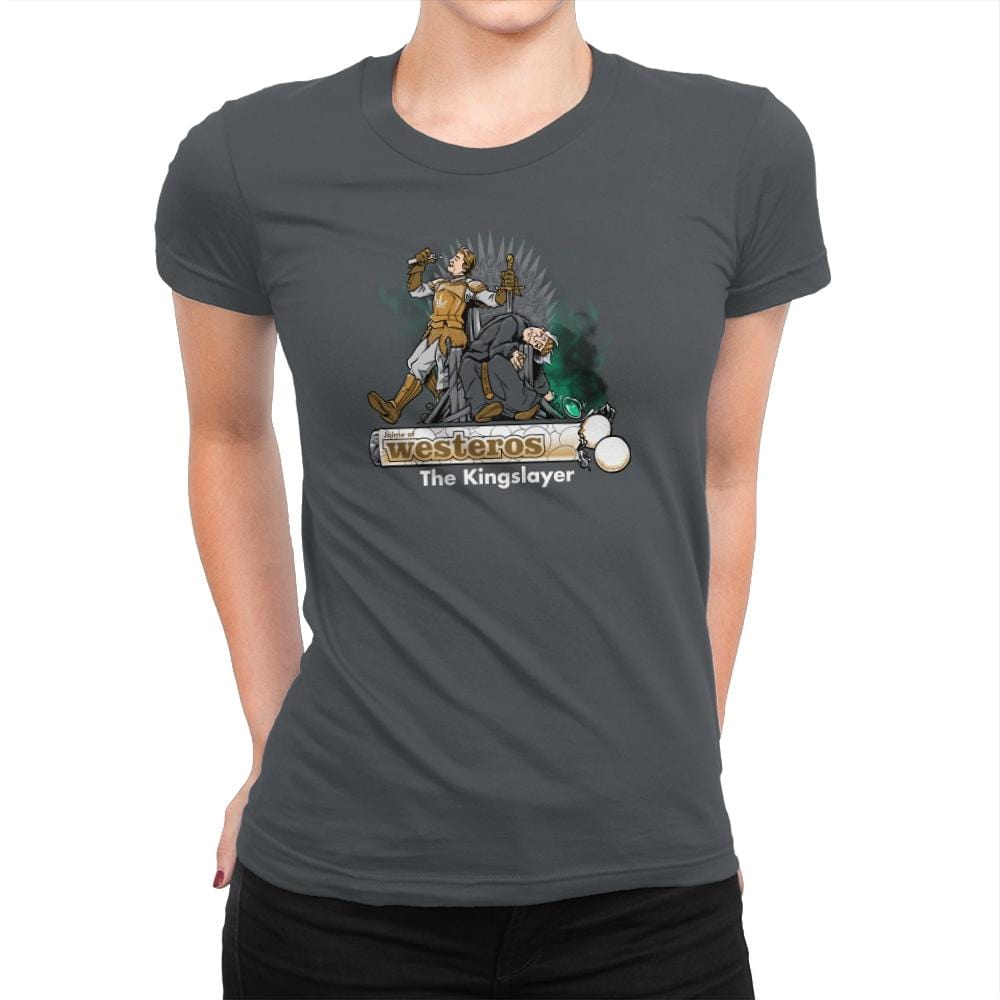 The Kingslayer Exclusive - Womens Premium T-Shirts RIPT Apparel 3x-large / Heavy Metal