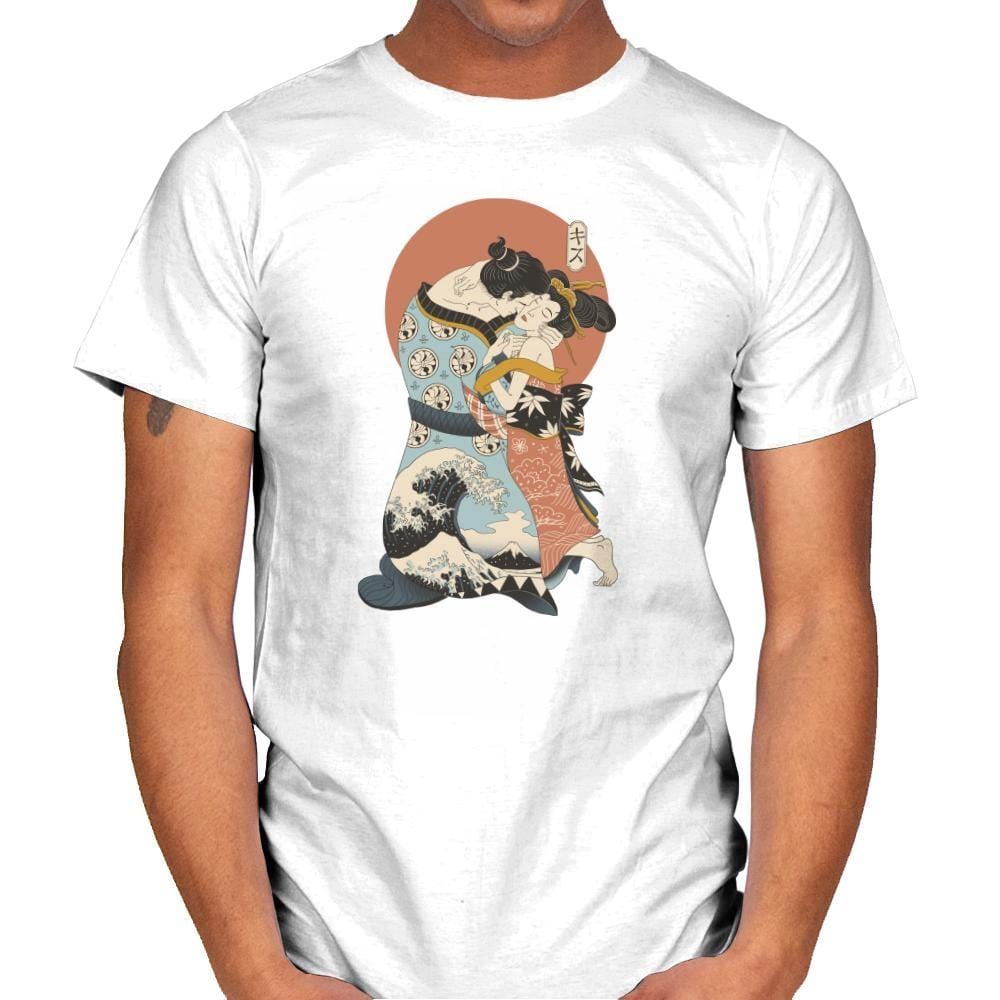 The Kiss Ukiyo-e - Mens T-Shirts RIPT Apparel Small / White