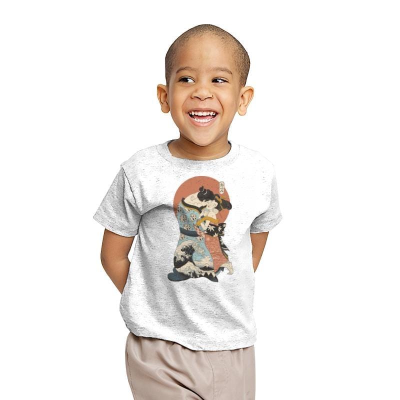The Kiss Ukiyo-e - Youth T-Shirts RIPT Apparel X-small / White