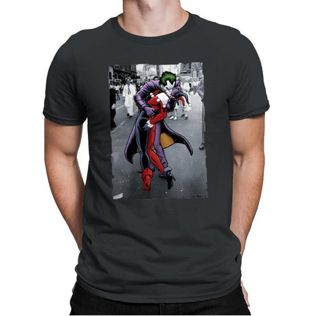 The Kissing Joke - Mens Premium T-Shirts RIPT Apparel Small / Heavy Metal