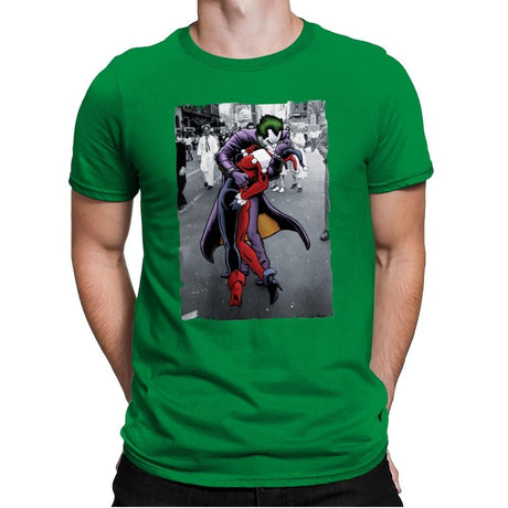 The Kissing Joke - Mens Premium T-Shirts RIPT Apparel Small / Kelly