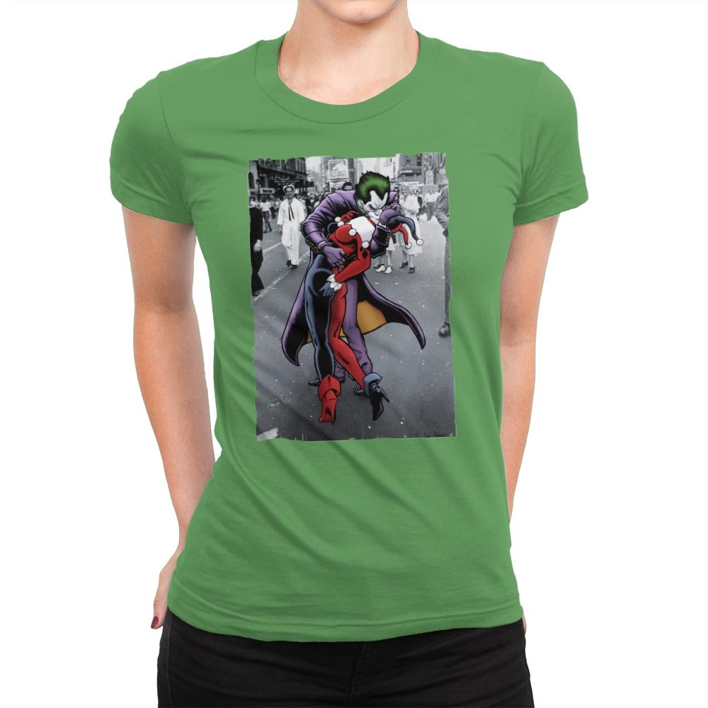 The Kissing Joke - Womens Premium T-Shirts RIPT Apparel Small / Kelly