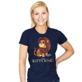 The Kitty King - Womens T-Shirts RIPT Apparel Small / Navy