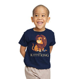 The Kitty King - Youth T-Shirts RIPT Apparel X-small / Navy