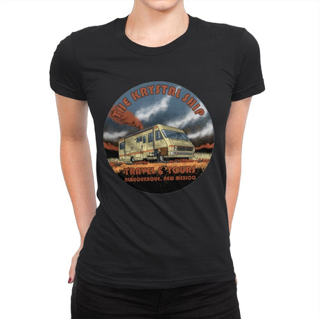 The Krystal Ship - Womens Premium T-Shirts RIPT Apparel Small / Black