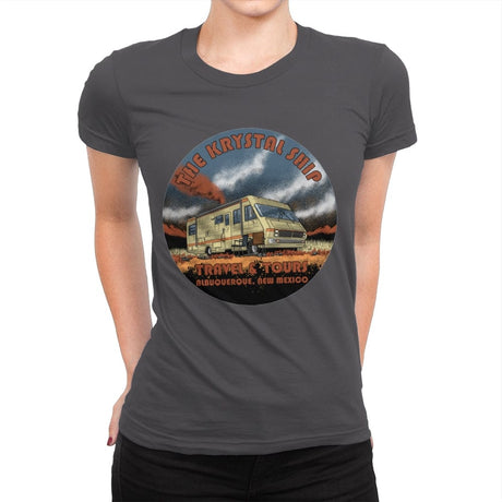 The Krystal Ship - Womens Premium T-Shirts RIPT Apparel Small / Heavy Metal