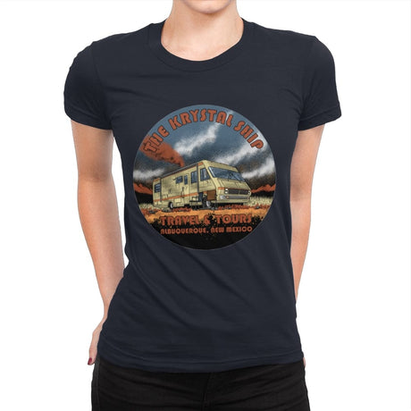 The Krystal Ship - Womens Premium T-Shirts RIPT Apparel Small / Midnight Navy