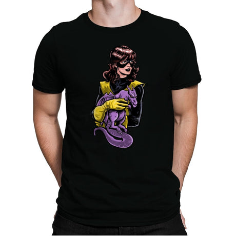 The Lady with a Dragon - Mens Premium T-Shirts RIPT Apparel Small / Black