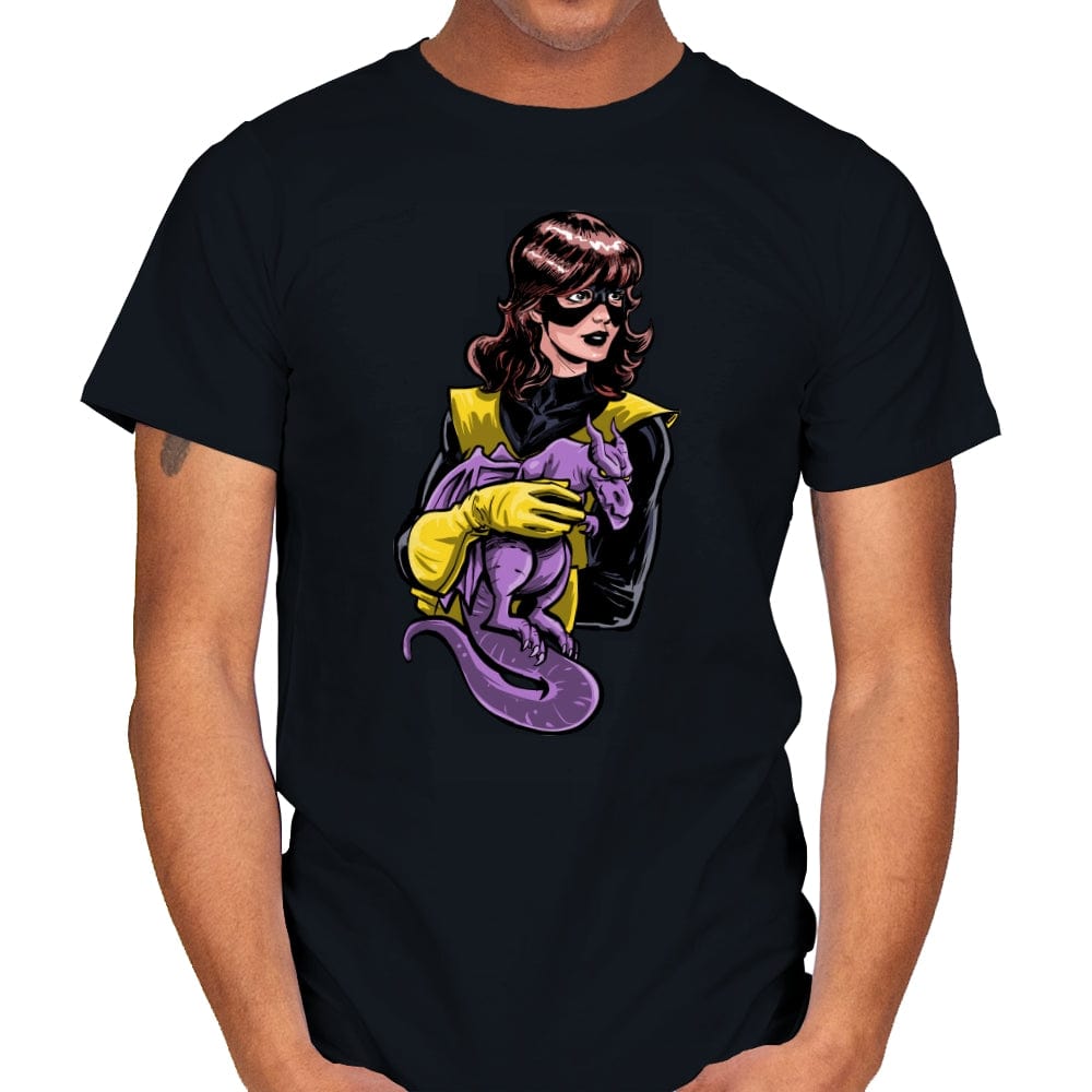 The Lady with a Dragon - Mens T-Shirts RIPT Apparel Small / Black