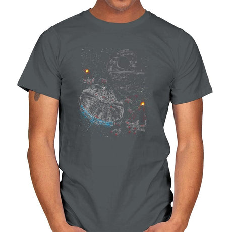The Last Great Battle - Sumi Ink Wars - Mens T-Shirts RIPT Apparel Small / Charcoal