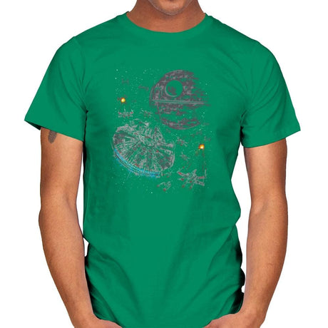 The Last Great Battle - Sumi Ink Wars - Mens T-Shirts RIPT Apparel Small / Kelly Green