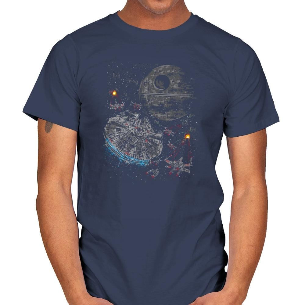 The Last Great Battle - Sumi Ink Wars - Mens T-Shirts RIPT Apparel Small / Navy