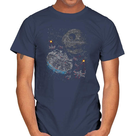 The Last Great Battle - Sumi Ink Wars - Mens T-Shirts RIPT Apparel Small / Navy