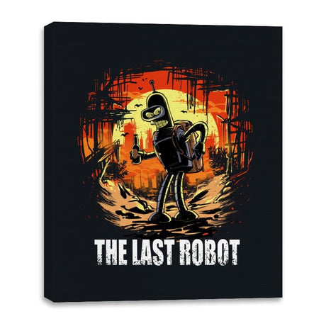 The Last Robot - Canvas Wraps Canvas Wraps RIPT Apparel 16x20 / Black