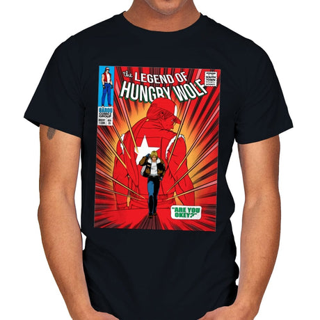 The Legend of the Hungry Wolf - Mens T-Shirts RIPT Apparel Small / Black