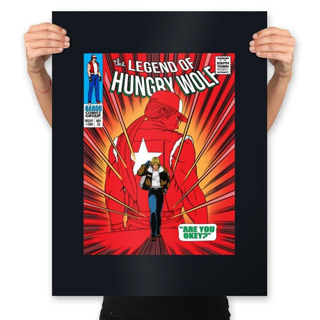 The Legend of the Hungry Wolf - Prints Posters RIPT Apparel 18x24 / Black