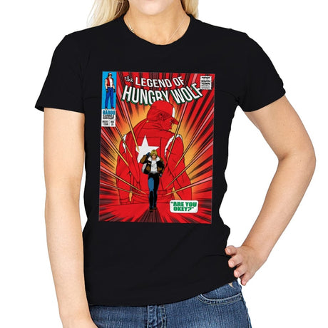 The Legend of the Hungry Wolf - Womens T-Shirts RIPT Apparel Small / Black