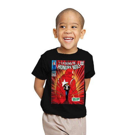 The Legend of the Hungry Wolf - Youth T-Shirts RIPT Apparel X-small / Black