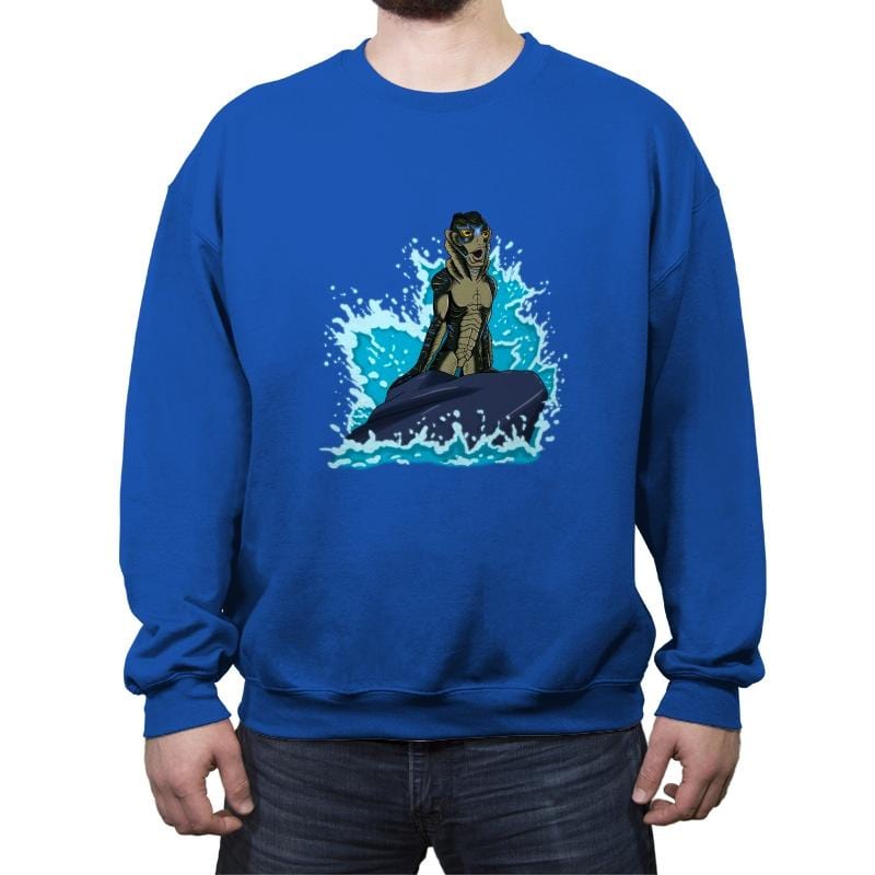 The Little Amphibian - Crew Neck Sweatshirt Crew Neck Sweatshirt RIPT Apparel Small / Royal