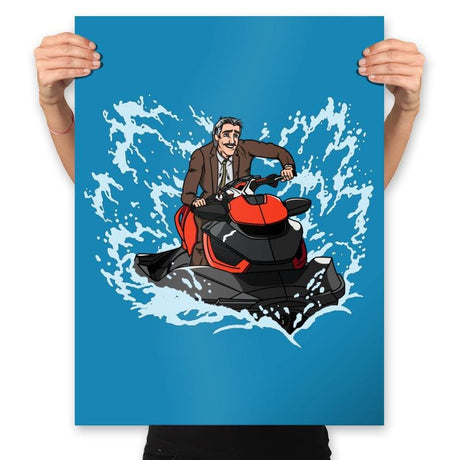 The Little Jet Ski - Prints Posters RIPT Apparel 18x24 / Sapphire