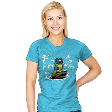 The Little Merman of the Universe - Womens T-Shirts RIPT Apparel Small / Aqua
