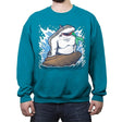 The Little Shark - Crew Neck Sweatshirt Crew Neck Sweatshirt RIPT Apparel Small / Antique Sapphire