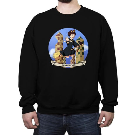 The Little Witch Plays - Crew Neck Sweatshirt Crew Neck Sweatshirt RIPT Apparel Small / Black