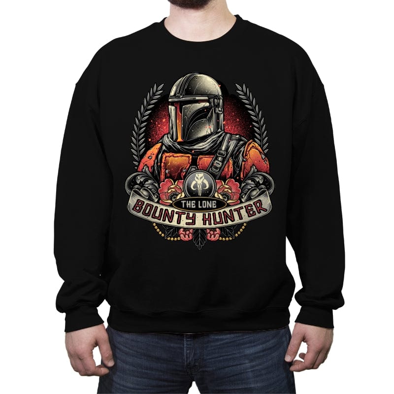 The Lone Bounty Hunter - Crew Neck Sweatshirt Crew Neck Sweatshirt RIPT Apparel Small / Black