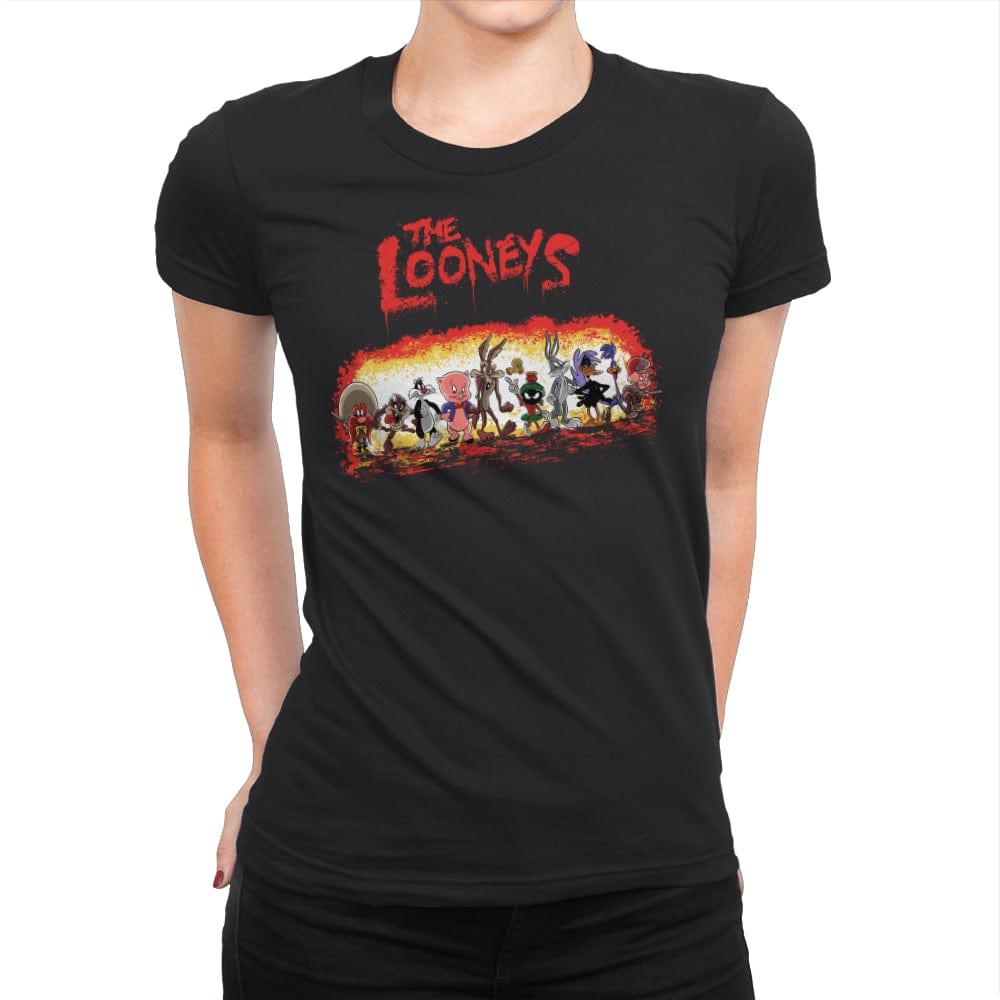 The Looneys - Womens Premium T-Shirts RIPT Apparel Small / Black