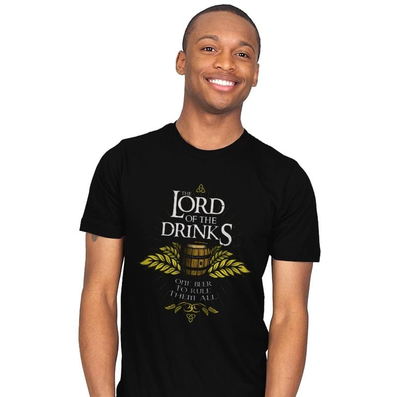 The Lord of the Drinks - Mens T-Shirts RIPT Apparel Small / Black