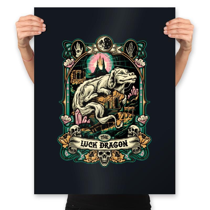 The Luck Dragon - Prints Posters RIPT Apparel 18x24 / Black