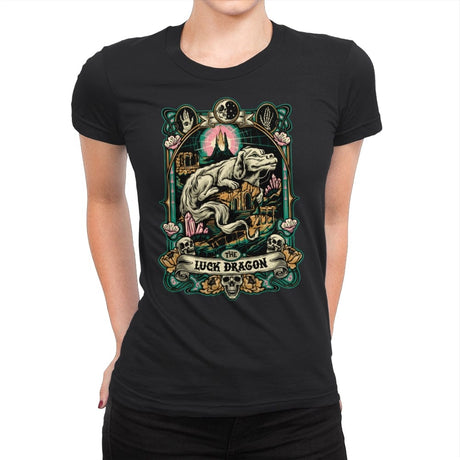 The Luck Dragon - Womens Premium T-Shirts RIPT Apparel Small / Black