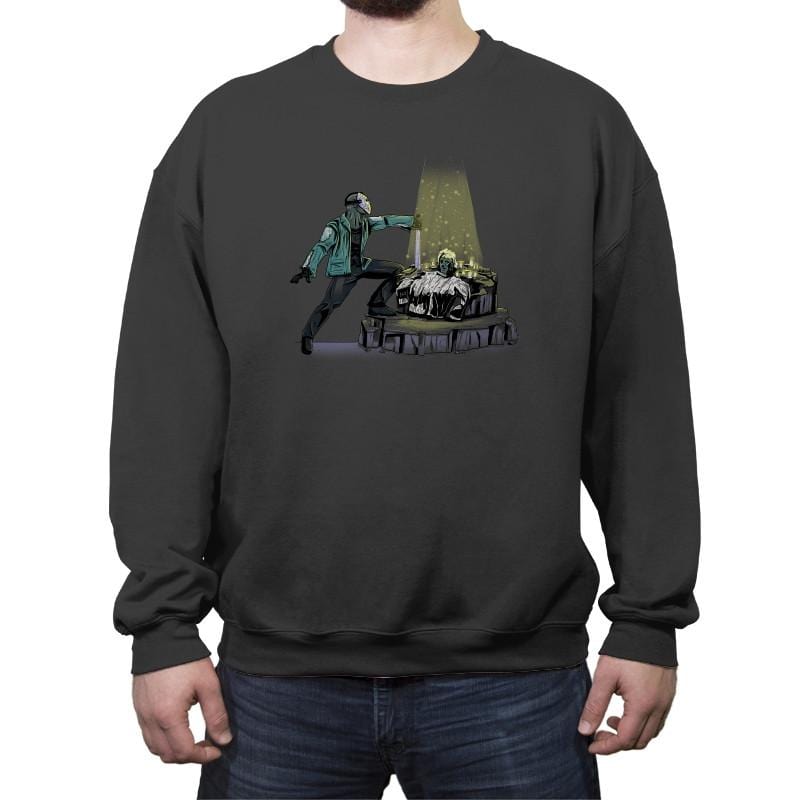 The Machete in the Stone - Crew Neck Sweatshirt Crew Neck Sweatshirt RIPT Apparel Small / Charcoal
