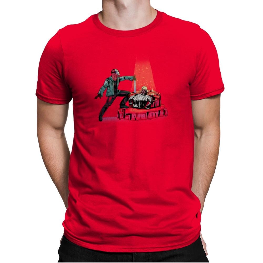 The Machete in the Stone Exclusive - Mens Premium T-Shirts RIPT Apparel Small / Red