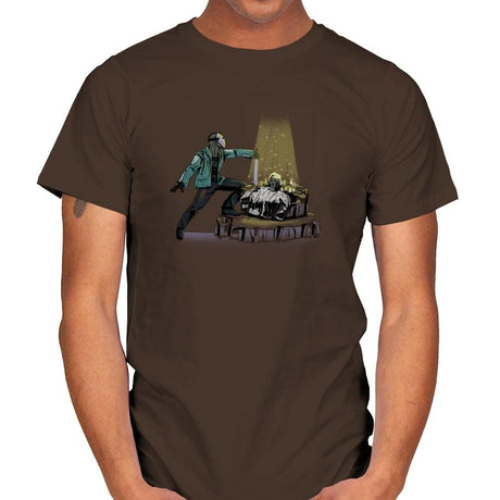 The Machete in the Stone Exclusive - Mens T-Shirts RIPT Apparel Small / Dark Chocolate