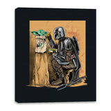 The Mandalorian Way - Canvas Wraps Canvas Wraps RIPT Apparel 16x20 / Black