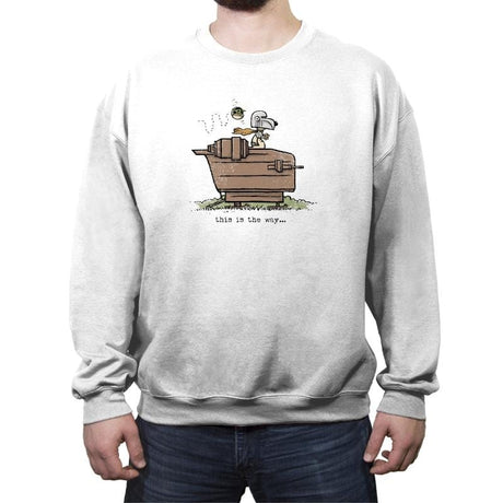 The Mandoglorian - Best Seller - Crew Neck Sweatshirt Crew Neck Sweatshirt RIPT Apparel Small / White