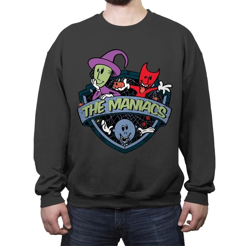 The Maniacs - Crew Neck Sweatshirt Crew Neck Sweatshirt RIPT Apparel Small / Charcoal