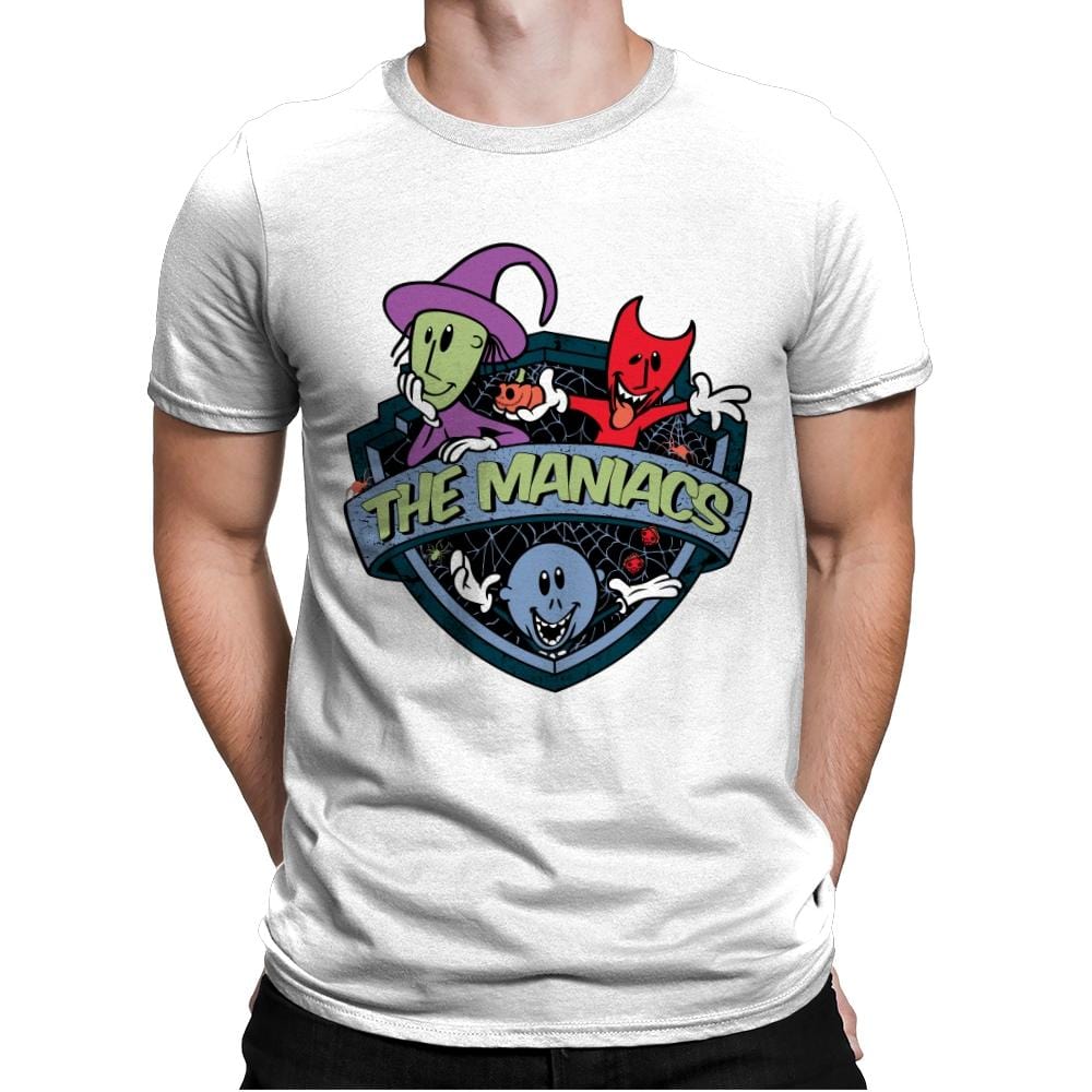The Maniacs - Mens Premium T-Shirts RIPT Apparel Small / White