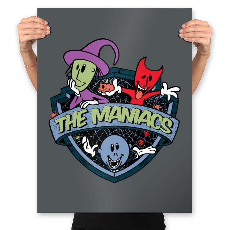 The Maniacs - Prints Posters RIPT Apparel 18x24 / Charcoal
