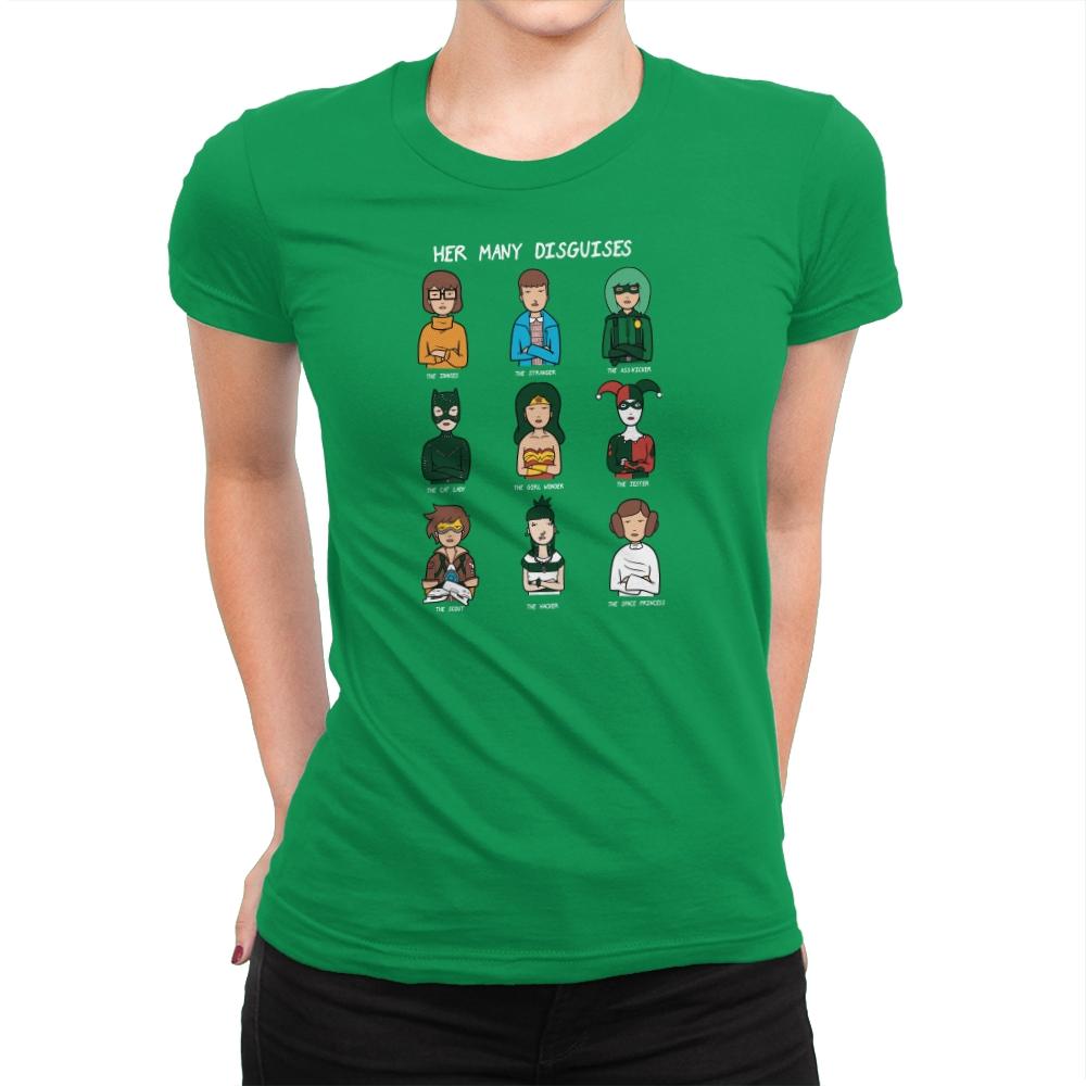 The Many Disguises of a Morgandorfer Exclusive - Womens Premium T-Shirts RIPT Apparel Small / Kelly Green
