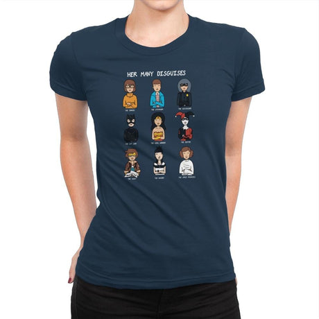 The Many Disguises of a Morgandorfer Exclusive - Womens Premium T-Shirts RIPT Apparel Small / Midnight Navy