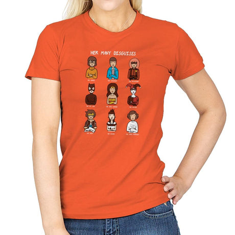 The Many Disguises of a Morgandorfer Exclusive - Womens T-Shirts RIPT Apparel Small / Orange